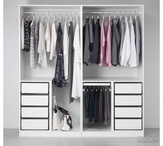 کمد دیواری سفید طلایی لوکس ممبران کلاسیک - اجرا توسط تیم نوین کابین