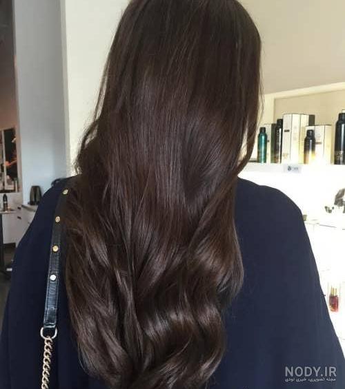 💜 رنگ مو شکلاتی تیره - عکس ویسگون