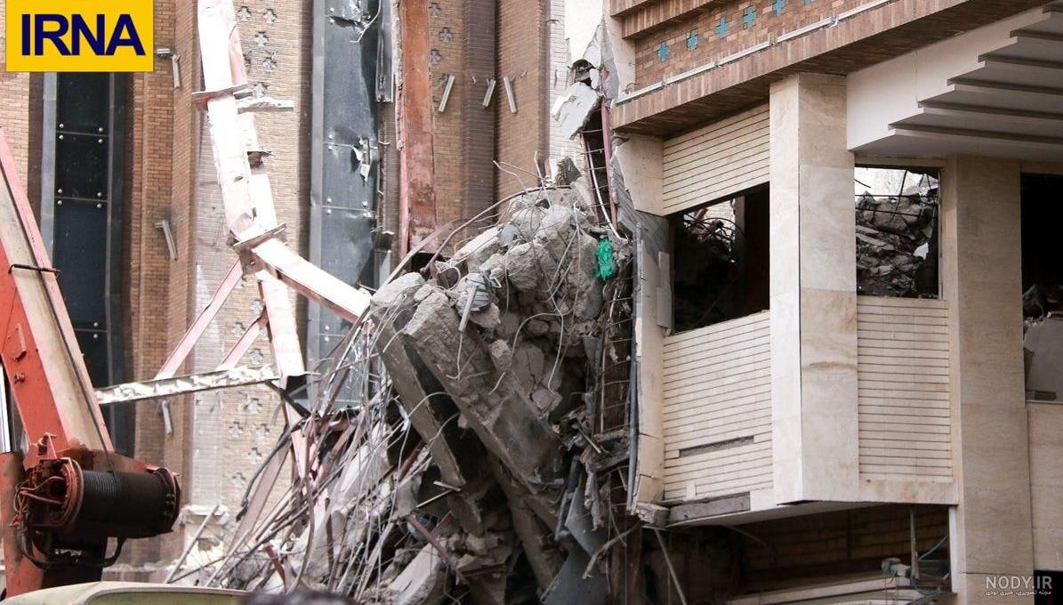تصاویر) ریزش ساختمان ۱۰ طبقه متروپل در آبادان
