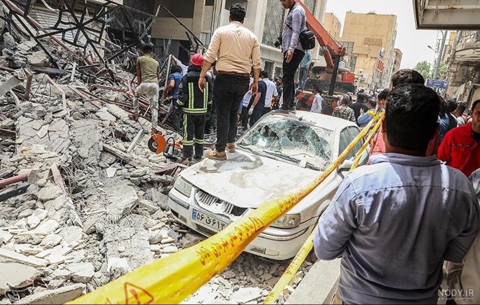 ساختمان تجاری متروپل در آبادان فرو ریخت + فیلم و تصاویر