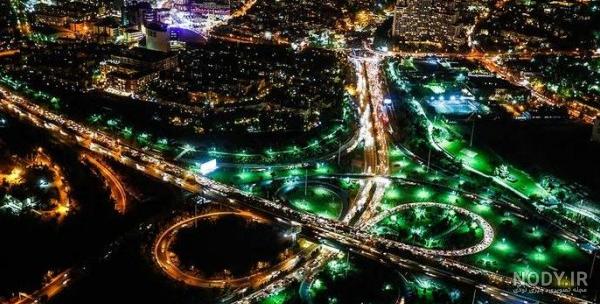 عکس تهران از بالا شب عکس تهران از بالا شب