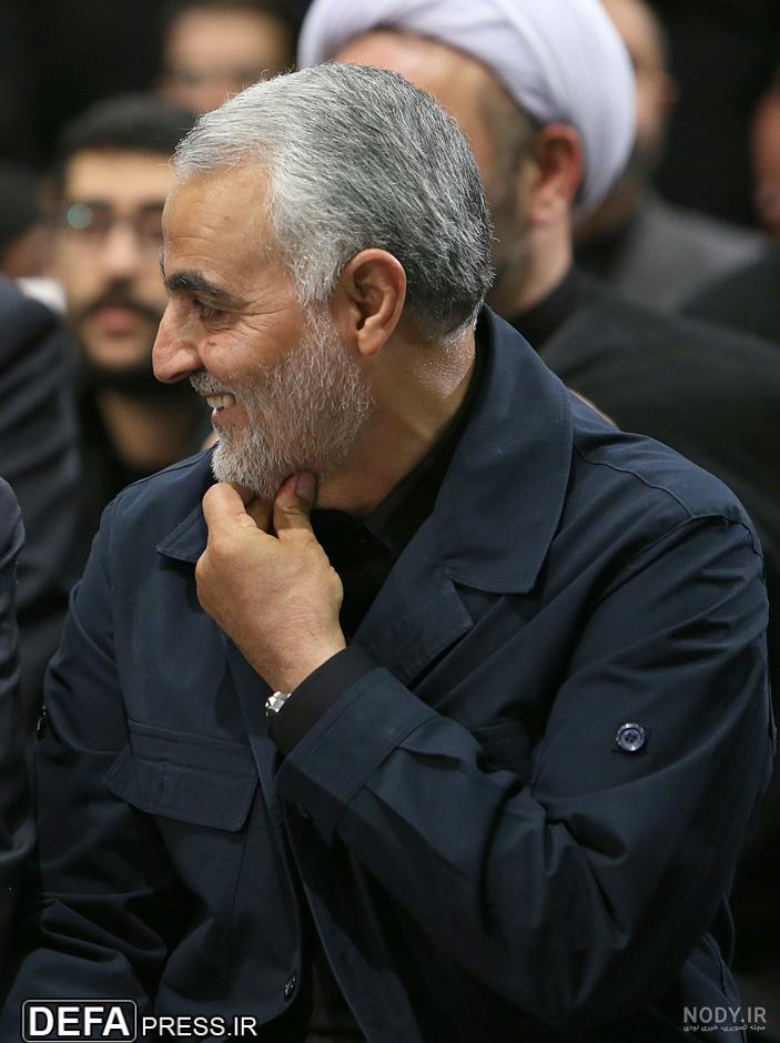 عکس حاج قاسم خنده