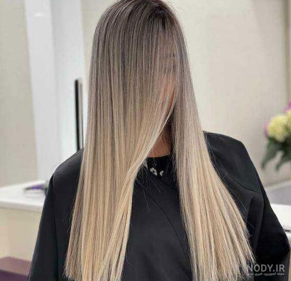 عکس رنگ مو دو رنگ