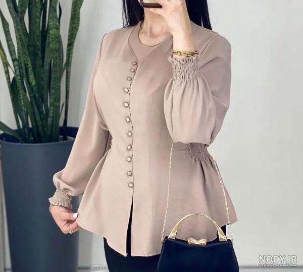 عکس شومیز یقه شکاری جلو باز