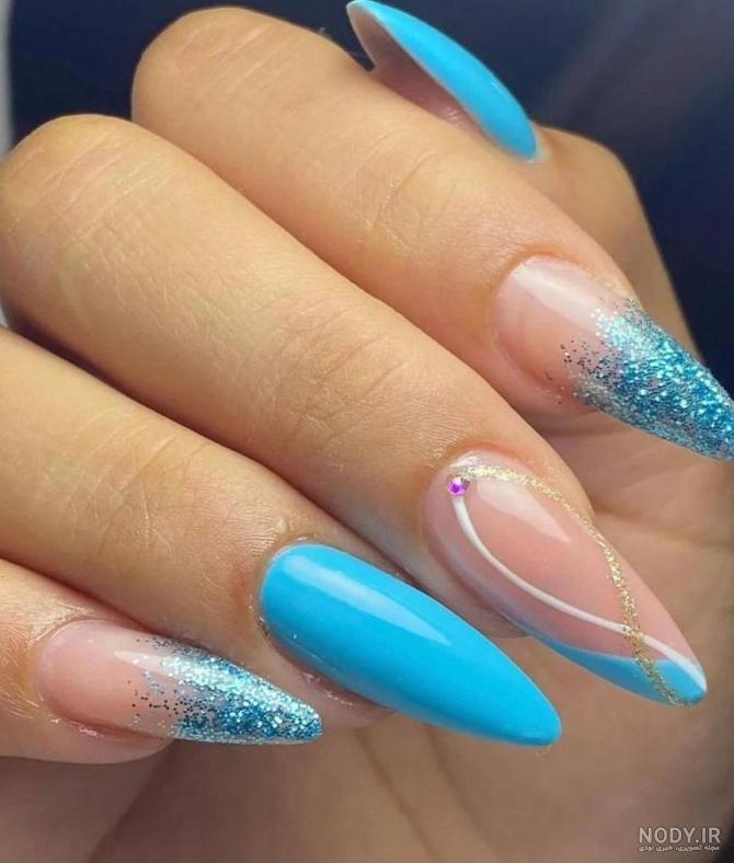 عکس کاشت ناخن طرح دار