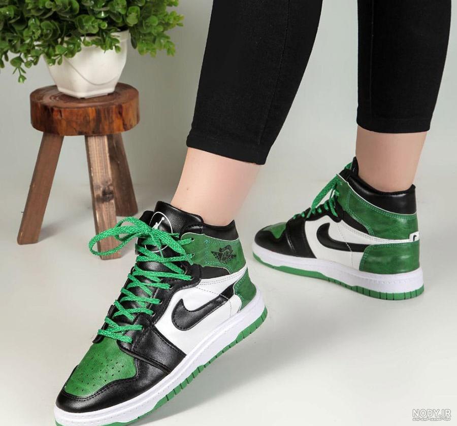 نایک ایر جردن ۴ متالیک سفید سبز Nike air jordan 4 metallic white ...