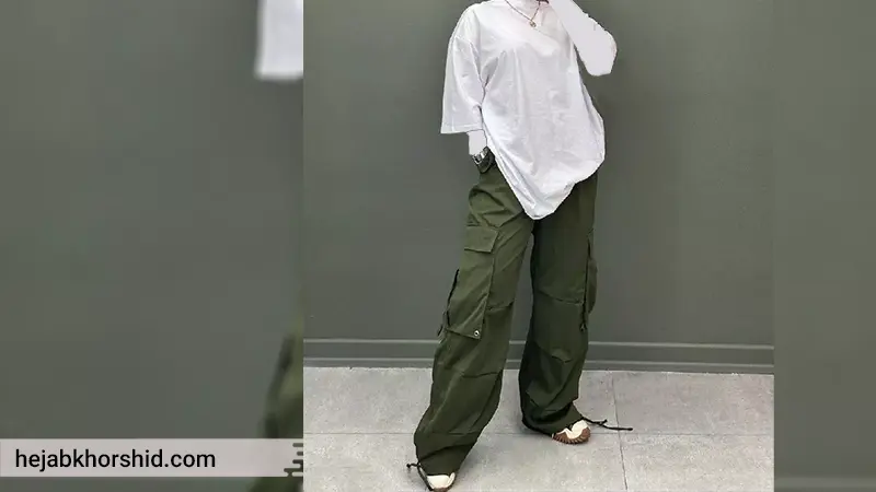 ۱۰ مدل شلوار کارگو دخترانه + شلوار کارگو با تیشرت لانگ ۱۰ مدل شلوار کارگو دخترانه + شلوار کارگو با تیشرت لانگ
