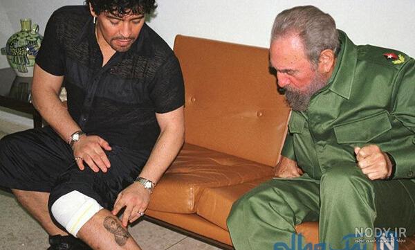 خالکوبی مارادونا | خالکوبی عکس فیدل و چه‌ گوارا روی بدن مارادونا
