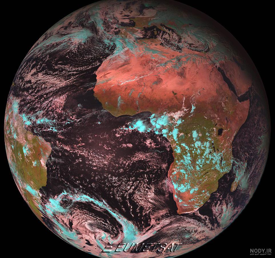 عکس بسیار زیبا از کره زمین earth map in night