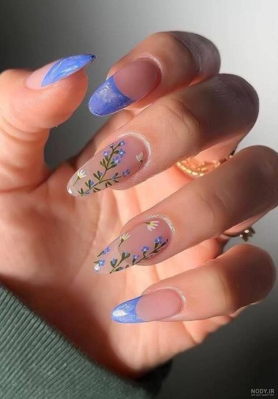 عکس ناخن گل بابونه عکس ناخن گل بابونه