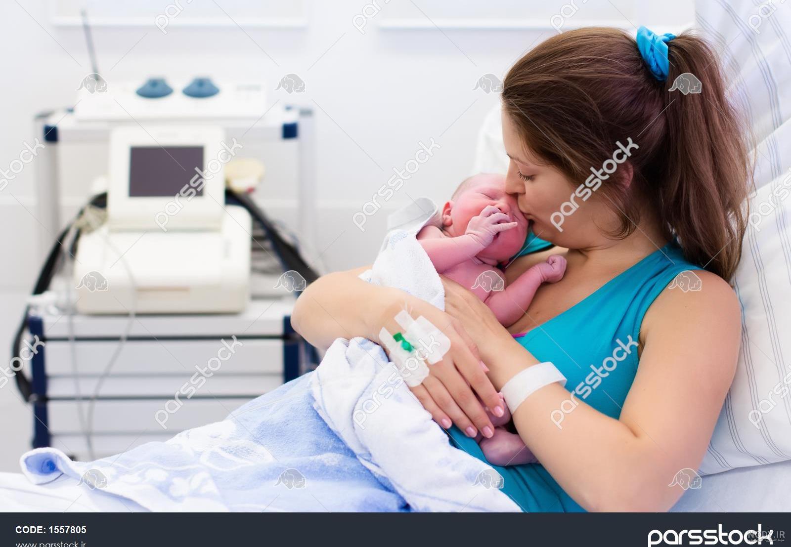 عکس نوزاد تازه متولد شده در بیمارستان - عکس نودی