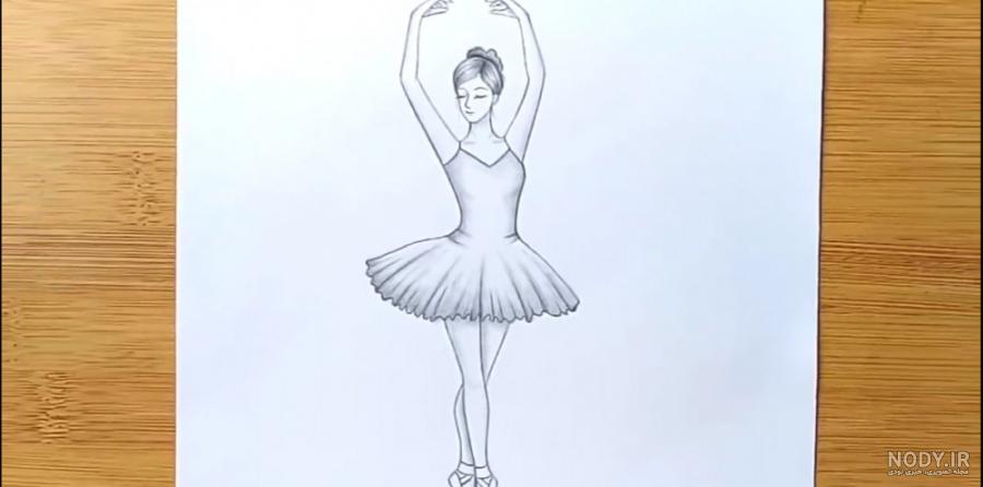 نقاشی دختر ژیمناستیک کار