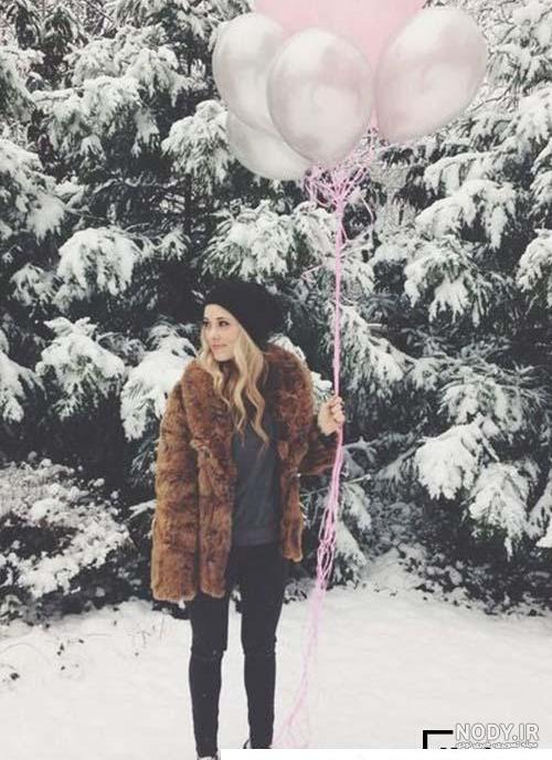 ایده عکس تولد زمستانی