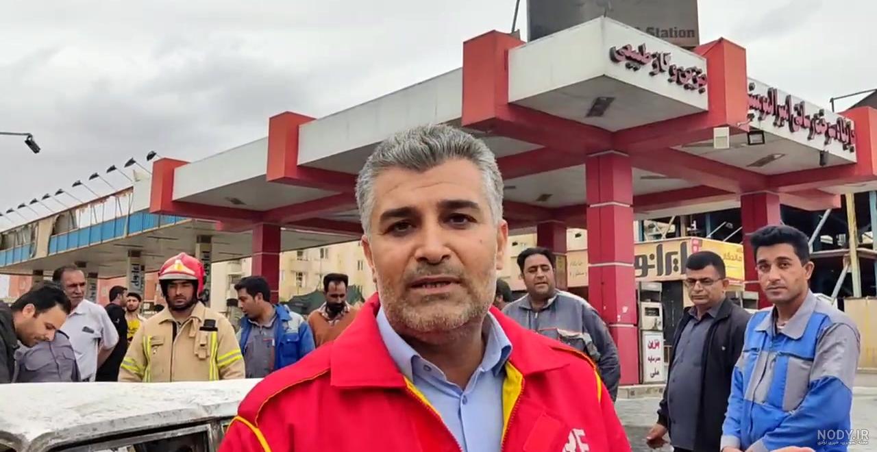 آتش سوزی هولناک در پمپ بنزین پل تمدن اصفهان + عکس و فیلم