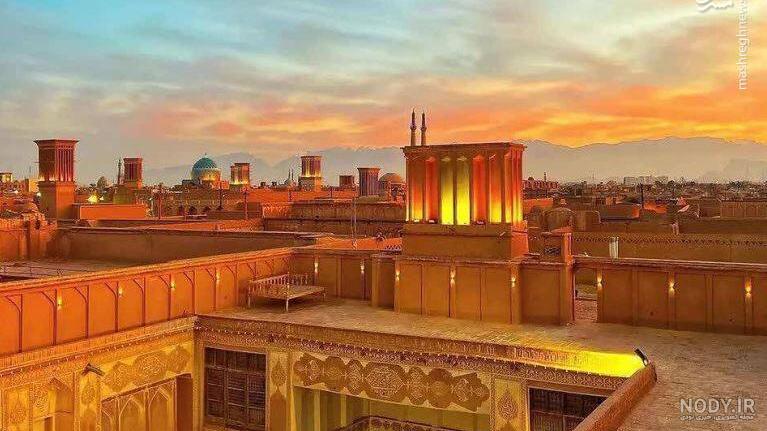 عکس طلوع خورشید یزد