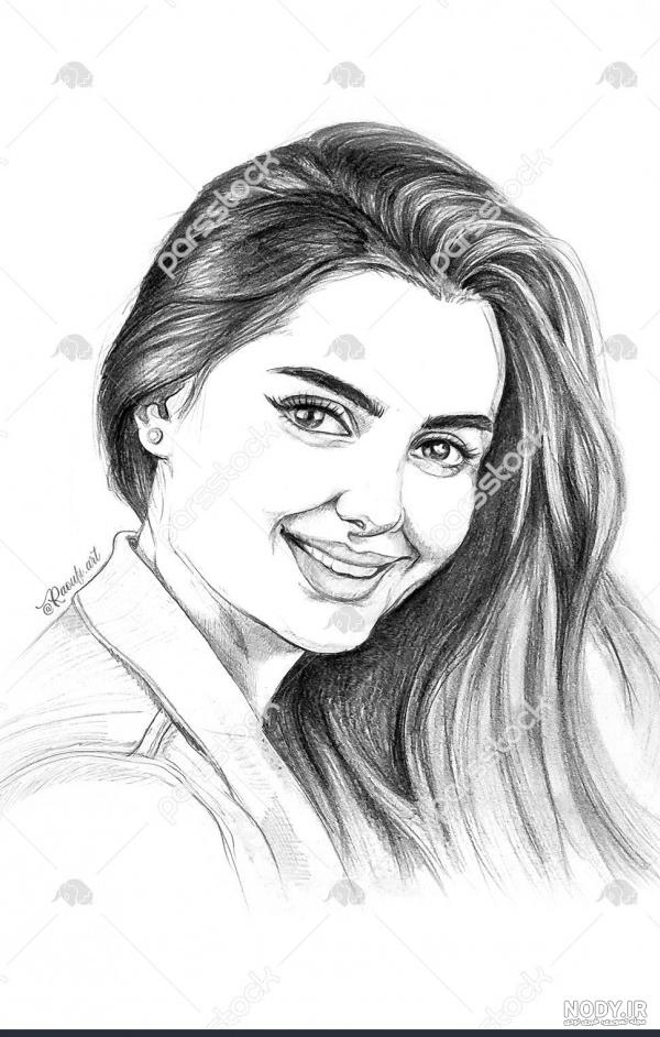 عکس نقاشی دختر فانتزی با مداد رنگی