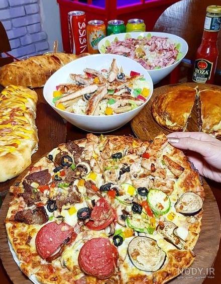 30 عکس فیک پیتزا برای استوری | عکس فیک در رستوران با پیتزا
