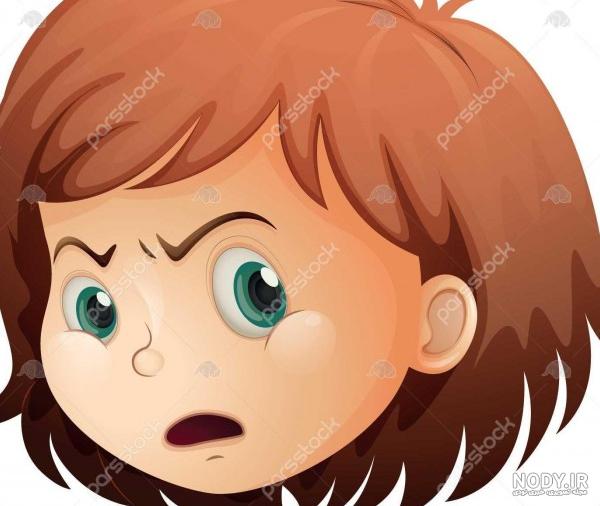 عکس کارتونی دختر عصبانی