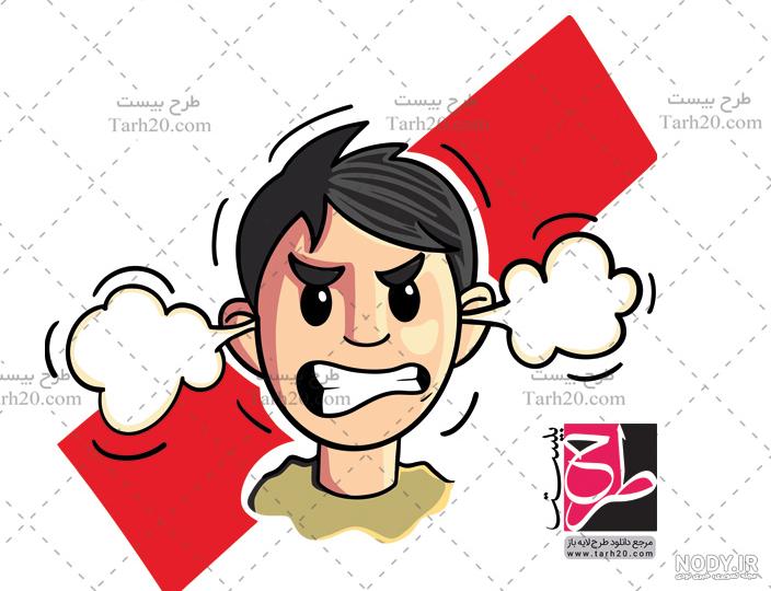 عکس کارتونی دختر عصبانی