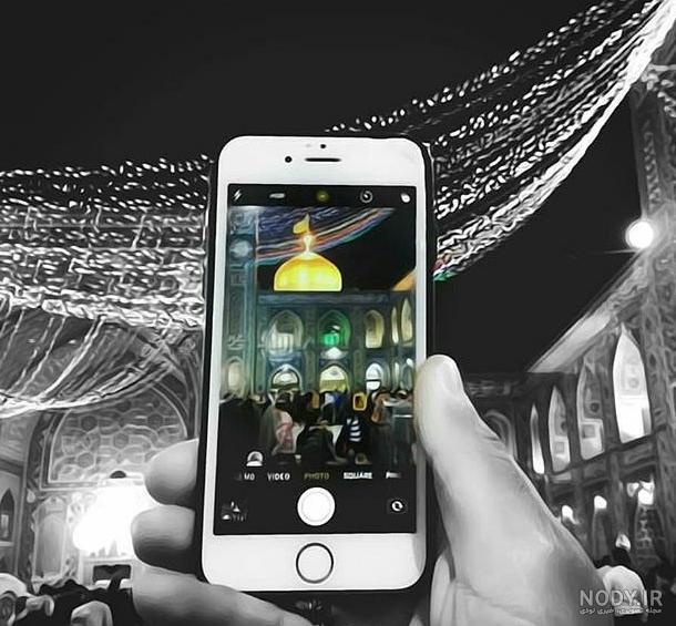 عکس گوشی در دست با صفحه سفید در پس زمینه محو – عکس با کیفیت و ...