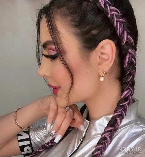 عکس بافت مو با موی اضافه رنگی عکس بافت مو با موی اضافه رنگی