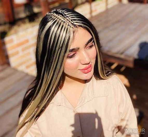 عکس بافت مو با کاموا رنگی عکس بافت مو با کاموا رنگی