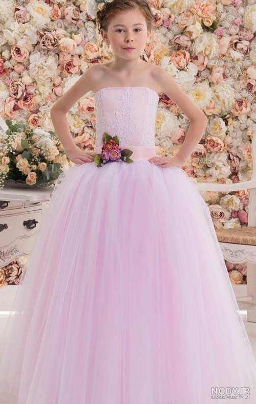 عکس لباس عروس دخترانه صورتی