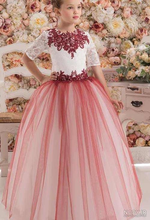 عکس لباس عروس دخترانه صورتی