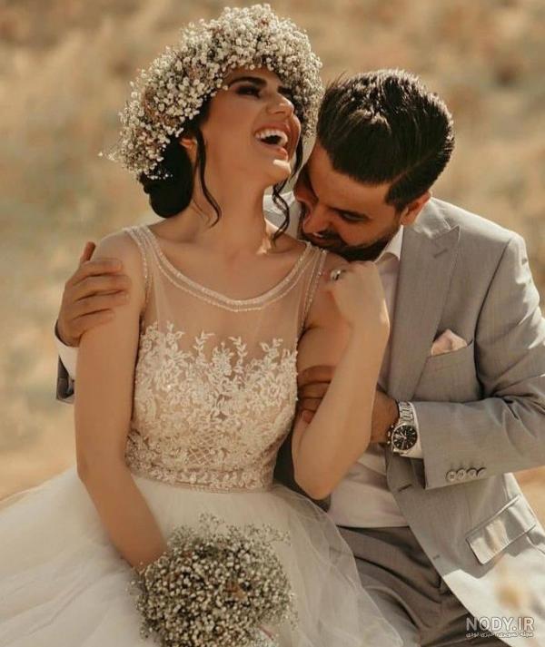 ژست عکس های اسپرت عروس و داماد