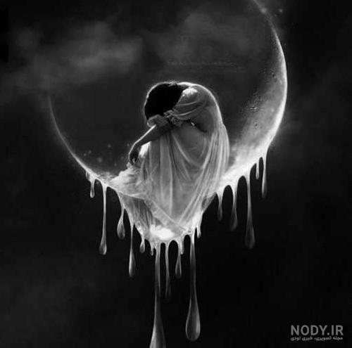 عکس ماه سیاه و سفید