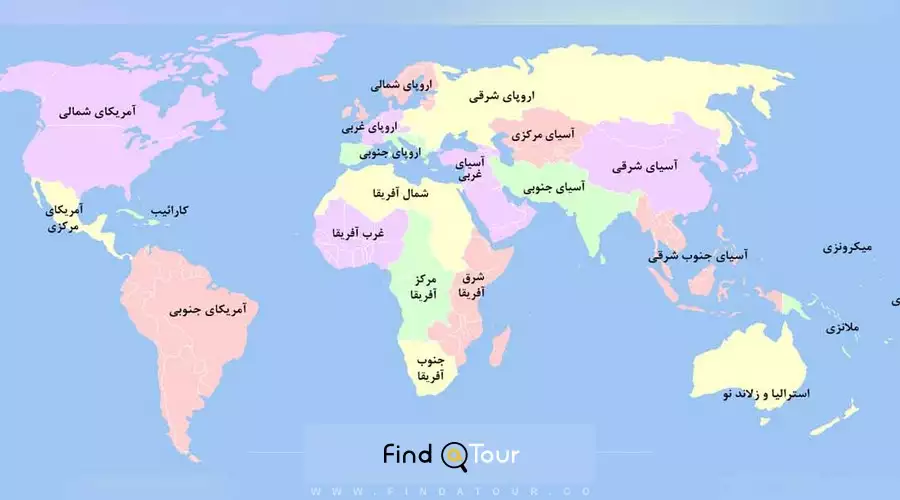 عکس کره زمین با قاره ها - عکس نودی