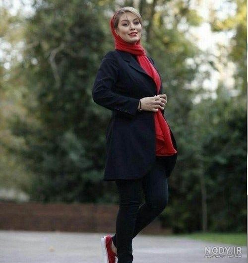 کت وشلوار سحر قریشی تقریبا کلاسیکه و شاید بهتر بود با کتو - عکس ویسگون