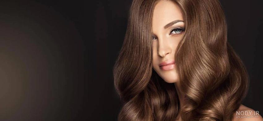 عکس رنگ مو قهوه ای دودی روشن