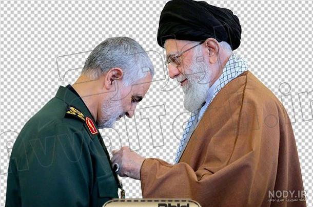 عکس سردار سلیمانی با رهبر برای پروفایل - عکس نودی