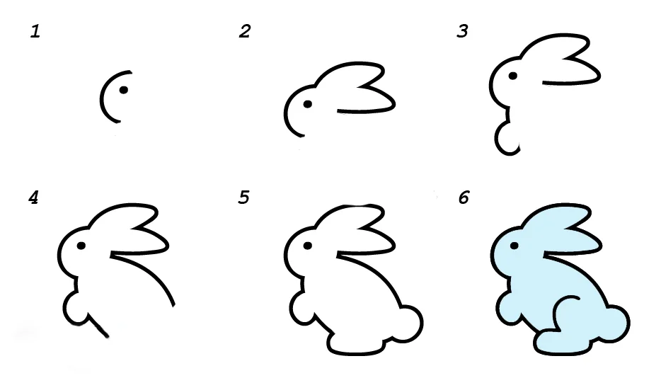 عکس نقاشی خرگوش ساده - عکس نودی