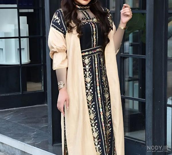 مدل لباس بندری بلند زنانه + مدل لباس بندری گلابتونی بلند و جدید