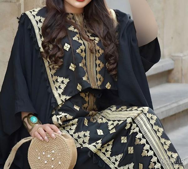 مدل لباس بندری بلند زنانه + مدل لباس بندری گلابتونی بلند و جدید