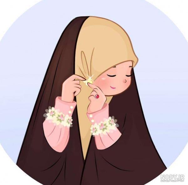 پروفایل دخترونه عکس کارتونی دختر با حجاب