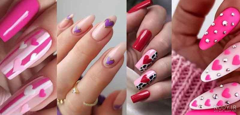 63 مدل طراحی ناخن قلب ساده و دخترانه 63 مدل طراحی ناخن قلب ساده و دخترانه