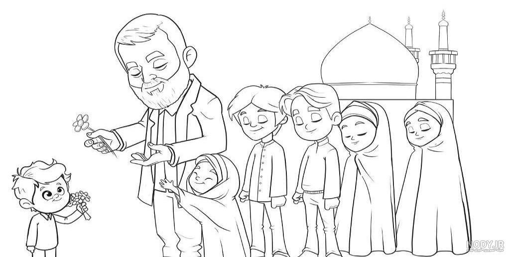 10 نقاشی سردار سلیمانی برای رنگ آمیزی کودکان