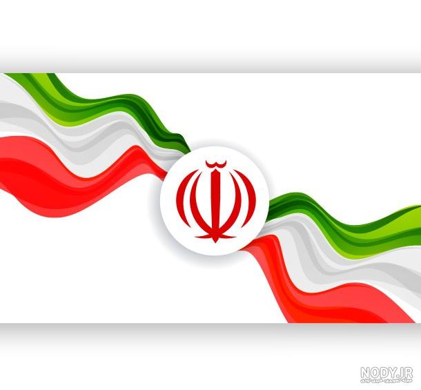 تصویر با کیفیت پرچم ایران دور بری شده بروی گل رز