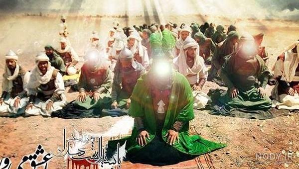 عکس امام حسین نماز