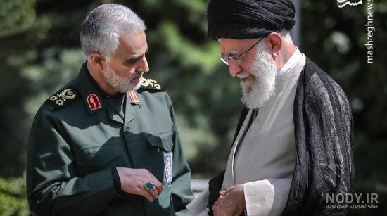 عکس رهبر با حاج قاسم سلیمانی برای پروفایل