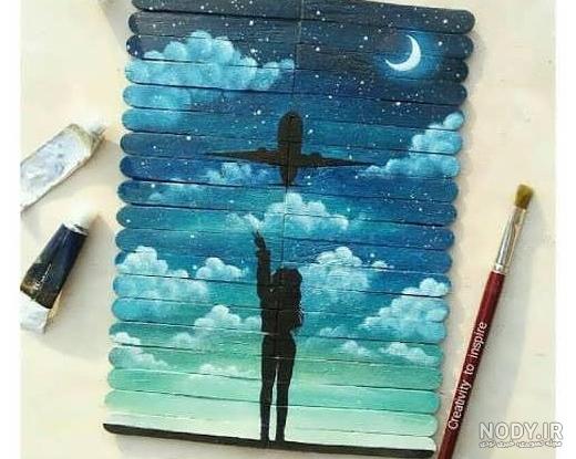 عکس هنری دخترانه نقاشی