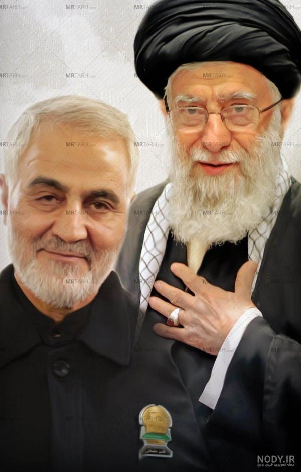 عکس پروفایل رهبر و حاج قاسم سلیمانی