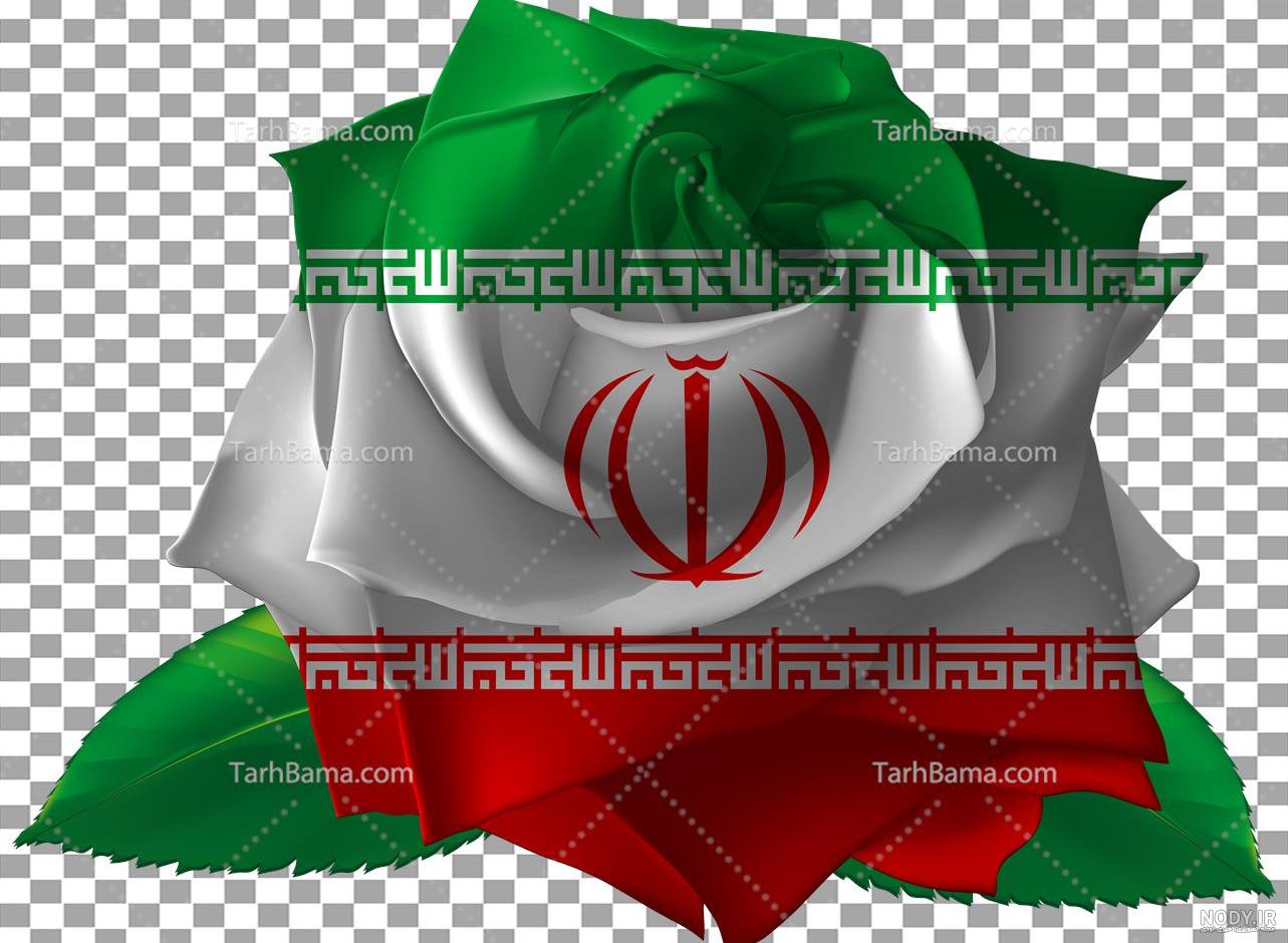 عکس پرچم ایران با گل لاله