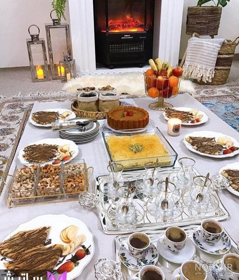 عکسی از میز افطاری ساده‌ی بهاره رهنما در کنار همسر سابقش