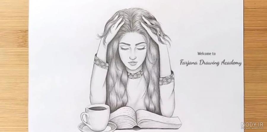 نقاشی دختر ۱۴۰۰ - عکس نودی