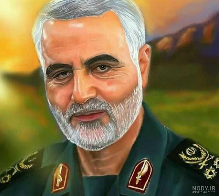 نقاشی سردار سلیمانی ساده و آسان برای کودکان و مدرسه - ستاره