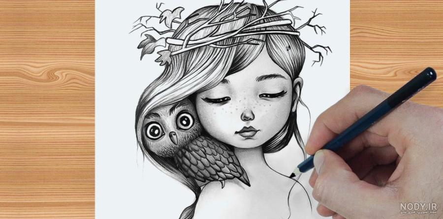 نقاشی فانتزی | آموزش نقاشی ساده دخترانه | نقاشی آسان